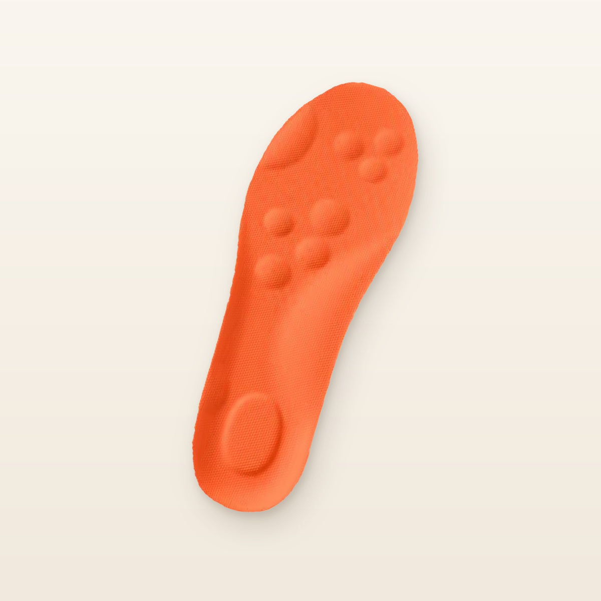 Cloudsole 4D massage insole in orange, top view