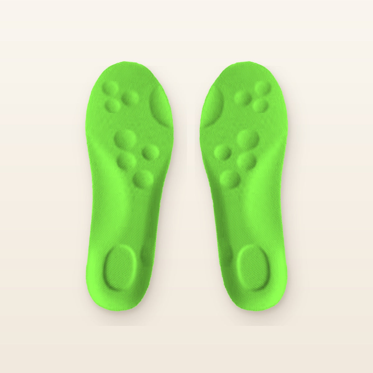 Pair of green Cloudsole insoles