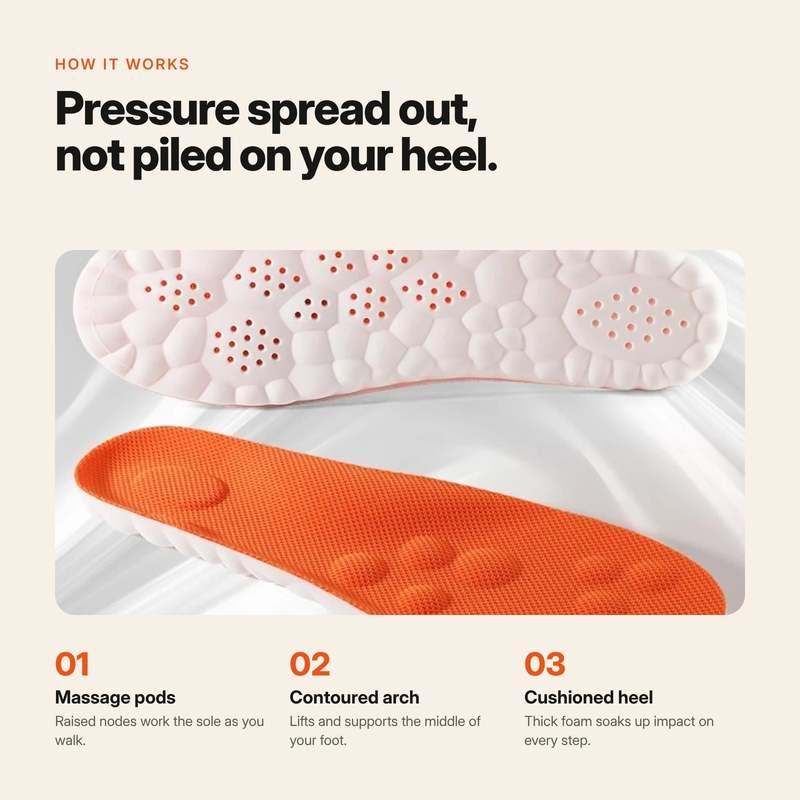 Flat, hard insoles leave your feet doing all the work.